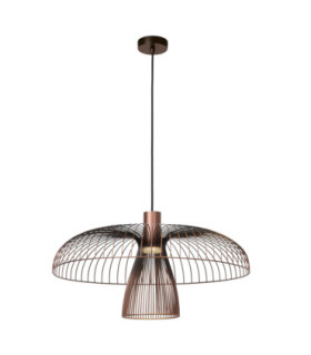 Lucide NIGELLA - Pendant light - Ø 60 cm - 1xGU10 (MR16) - Coffee - Essential-1