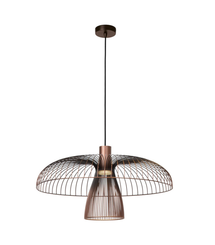 Lucide NIGELLA - Pendant light - Ø 60 cm - 1xGU10 (MR16) - Coffee - Essential-1