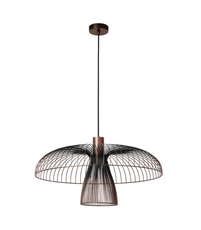 Lucide NIGELLA - Pendant light - Ø 60 cm - 1xGU10 (MR16) - Coffee - Essential-2