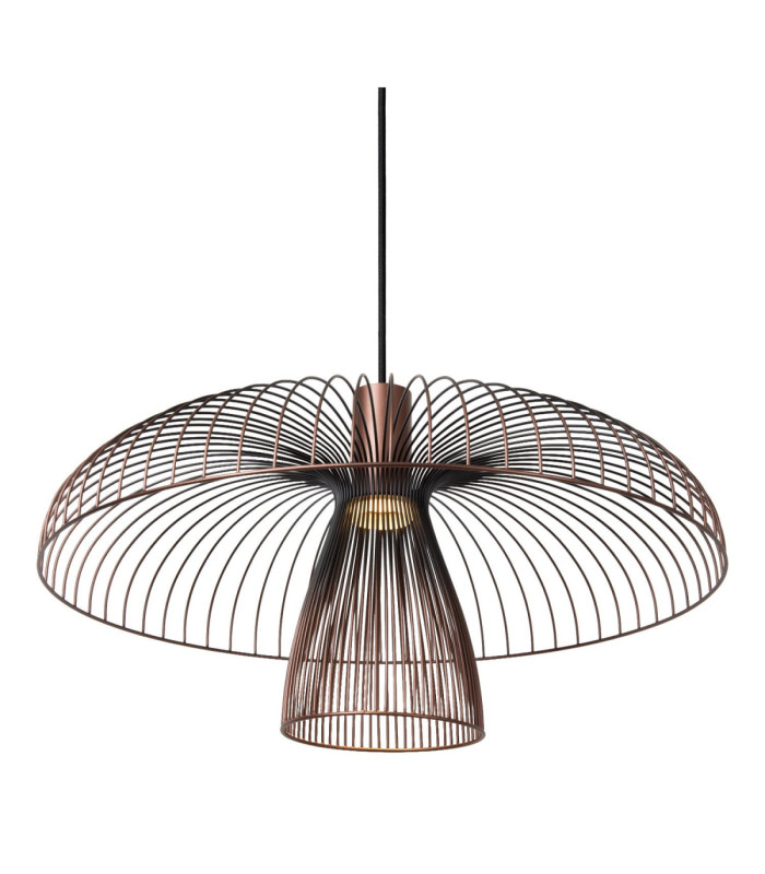 Lucide NIGELLA - Pendant light - Ø 60 cm - 1xGU10 (MR16) - Coffee - Essential-3