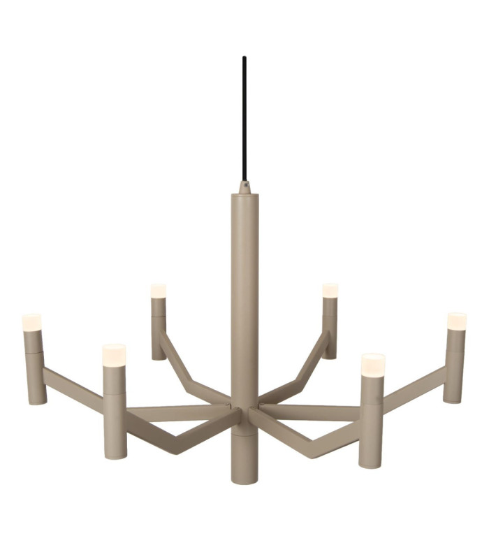 Lucide WELLINGTON - Pendant light - Ø 60 cm - LED Dim. - G9 - 2700K - Taupe - Vibes-3