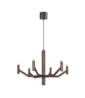 Lucide WELLINGTON - Pendant light - Ø 60 cm - LED Dim. - G9 - 2700K - Coffee - Vibes-1