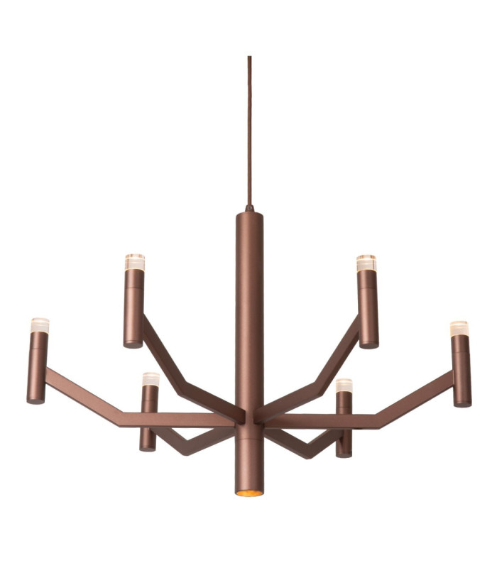 Lucide WELLINGTON - Pendant light - Ø 60 cm - LED Dim. - G9 - 2700K - Coffee - Vibes-3