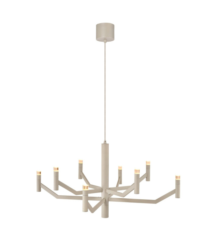 Lucide WELLINGTON - Pendant light - Ø 80 cm - LED Dim. - G9 - 2700K - Taupe - Vibes-1