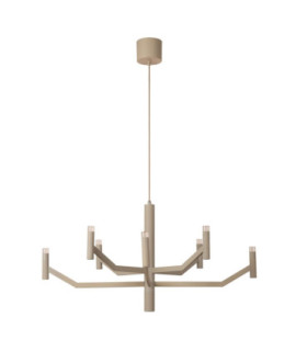 Lucide WELLINGTON - Pendant light - Ø 80 cm - LED Dim. - G9 - 2700K - Taupe - Vibes-2