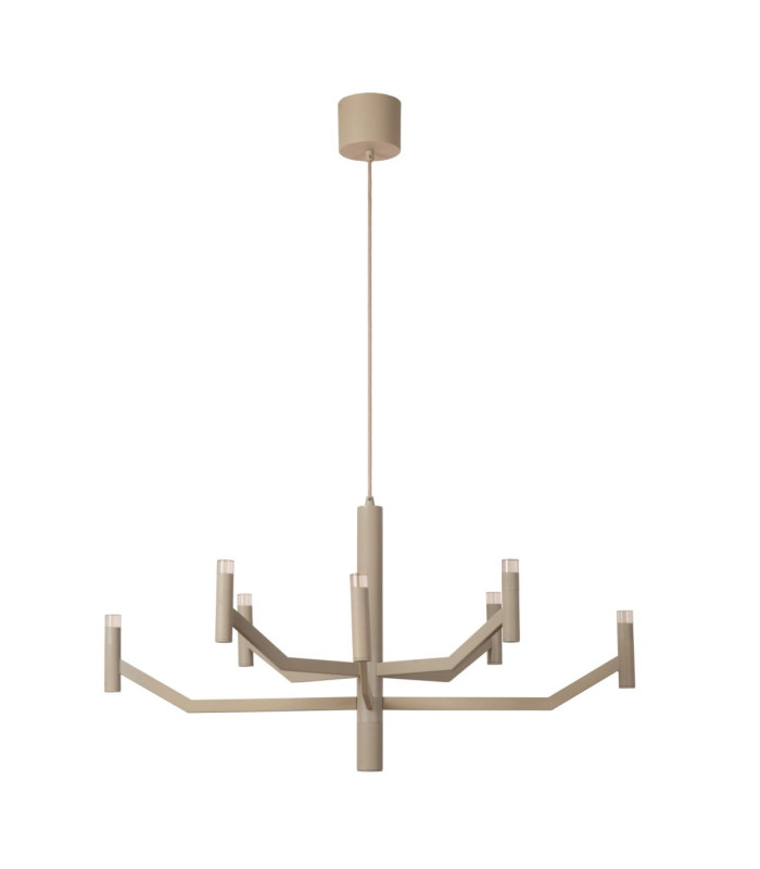 Lucide WELLINGTON - Pendant light - Ø 80 cm - LED Dim. - G9 - 2700K - Taupe - Vibes-2