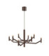 Lucide WELLINGTON - Pendant light - Ø 80 cm - LED Dim. - G9 - 2700K - Coffee - Vibes-1