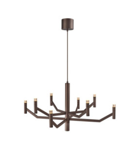 Lucide WELLINGTON - Pendant light - Ø 80 cm - LED Dim. - G9 - 2700K - Coffee - Vibes-1