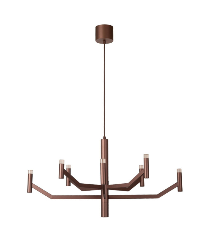 Lucide WELLINGTON - Pendant light - Ø 80 cm - LED Dim. - G9 - 2700K - Coffee - Vibes-2