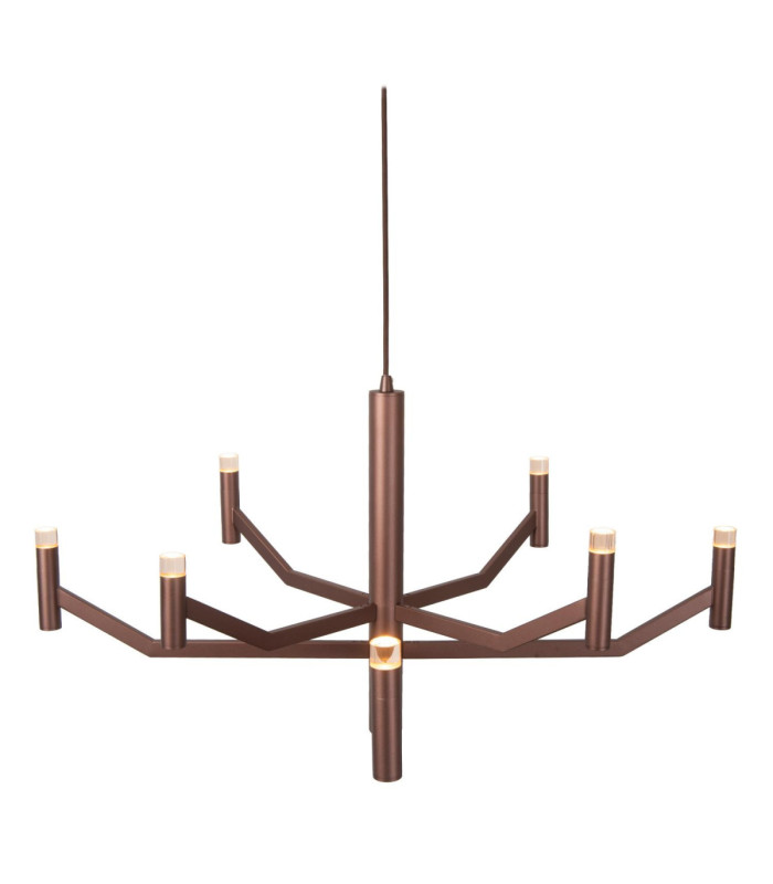 Lucide WELLINGTON - Pendant light - Ø 80 cm - LED Dim. - G9 - 2700K - Coffee - Vibes-3