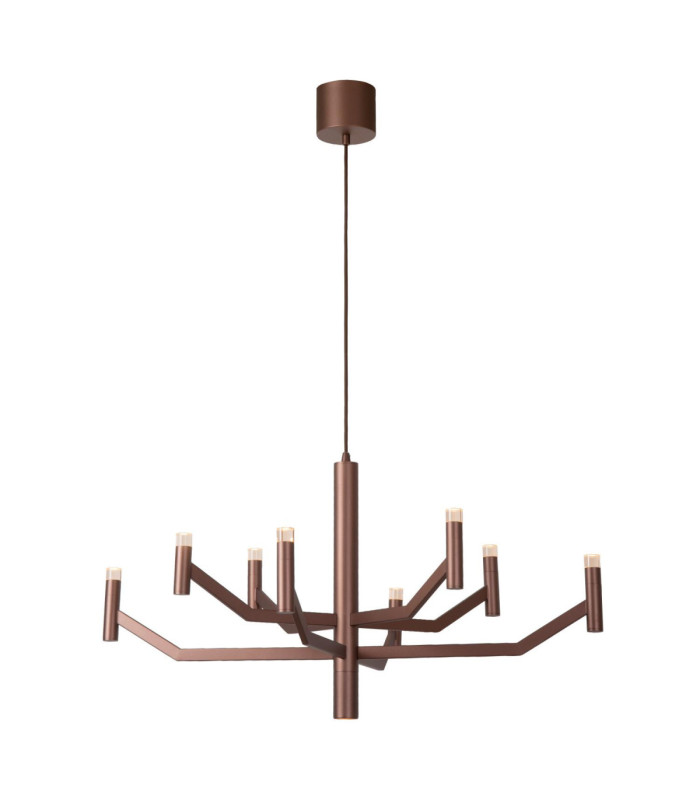 Lucide WELLINGTON - Pendant light - Ø 80 cm - LED Dim. - G9 - 2700K - Coffee - Vibes-6