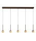 Lucide CALINA - Pendant light - LED Dim. - CCT - 5x8.2W 2200K/3300K - With replaceable LED module - Coffee - Premium-1
