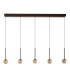 Lucide CALINA - Pendant light - LED Dim. - CCT - 5x8.2W 2200K/3300K - With replaceable LED module - Coffee - Premium-2