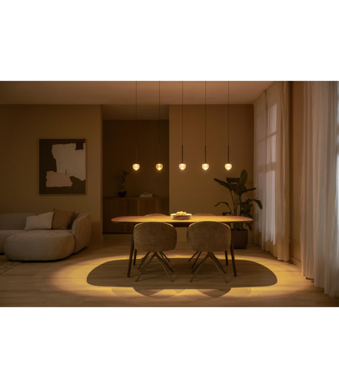 Lucide CALINA - Pendant light - LED Dim. - CCT - 5x8.2W 2200K/3300K - With replaceable LED module - Coffee - Premium-4