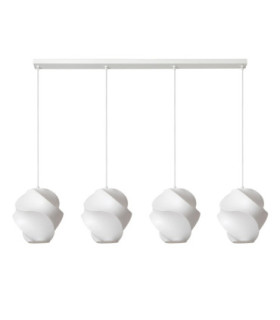 Lucide LA VAGUE - Pendant light - 4xE27 - White - Essential-2