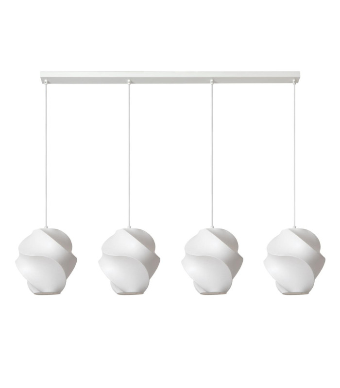 Lucide LA VAGUE - Pendant light - 4xE27 - White - Essential-2