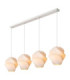 Lucide LA VAGUE - Pendant light - 4xE27 - White - Essential-5