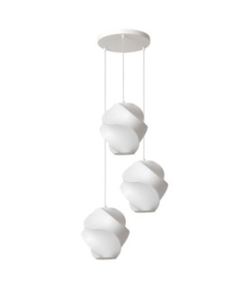 Lucide LA VAGUE - Pendant light - Ø 51 cm - 3xE27 - White - Essential-2