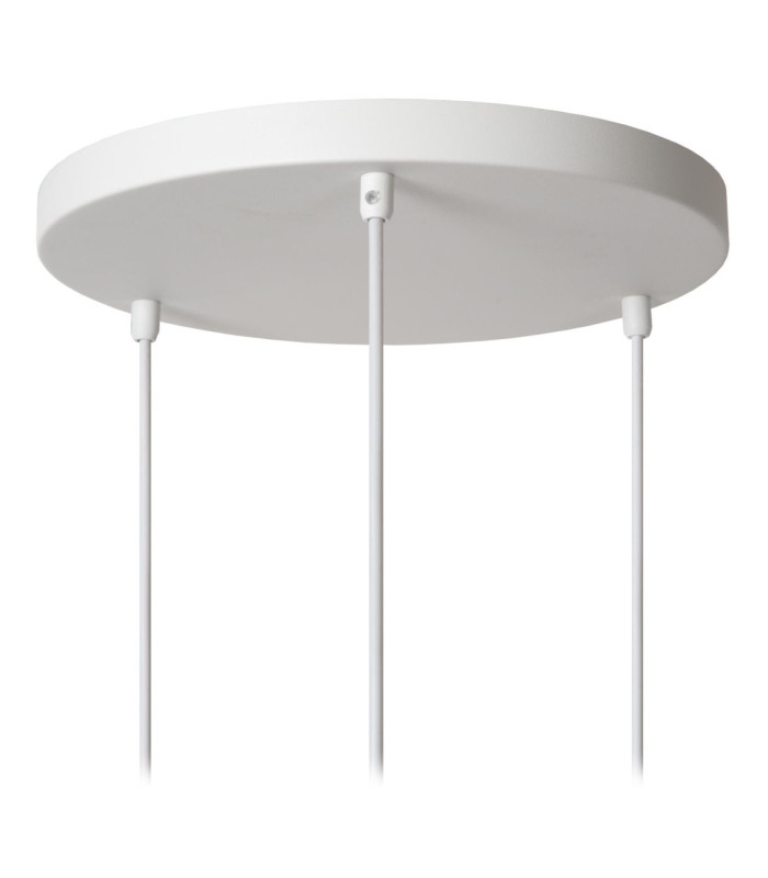 Lucide LA VAGUE - Pendant light - Ø 51 cm - 3xE27 - White - Essential-4