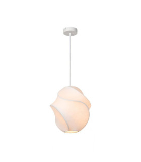 Lucide LA VAGUE - Pendant light - Ø 25 cm - 1xE27 - White - Essential-1