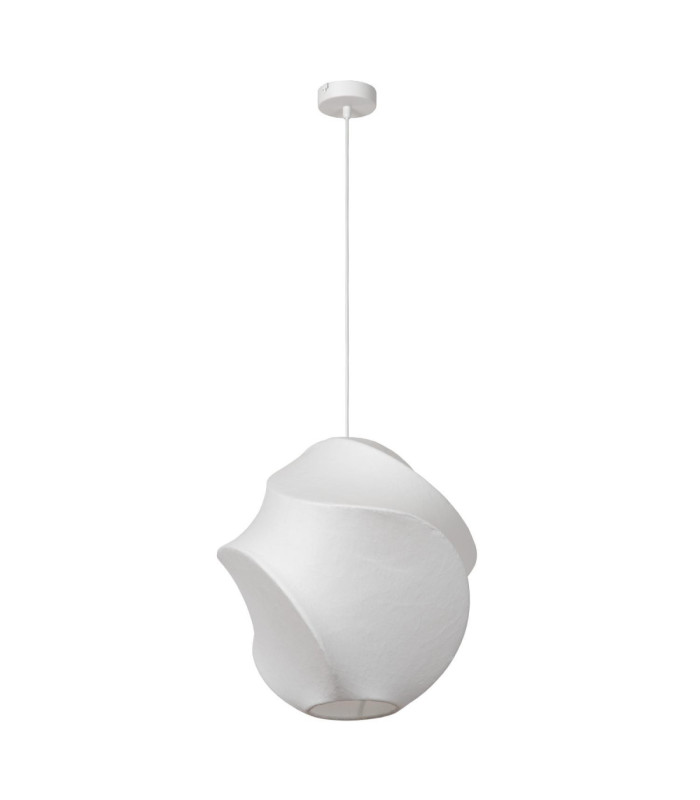 Lucide LA VAGUE - Pendant light - Ø 25 cm - 1xE27 - White - Essential-2