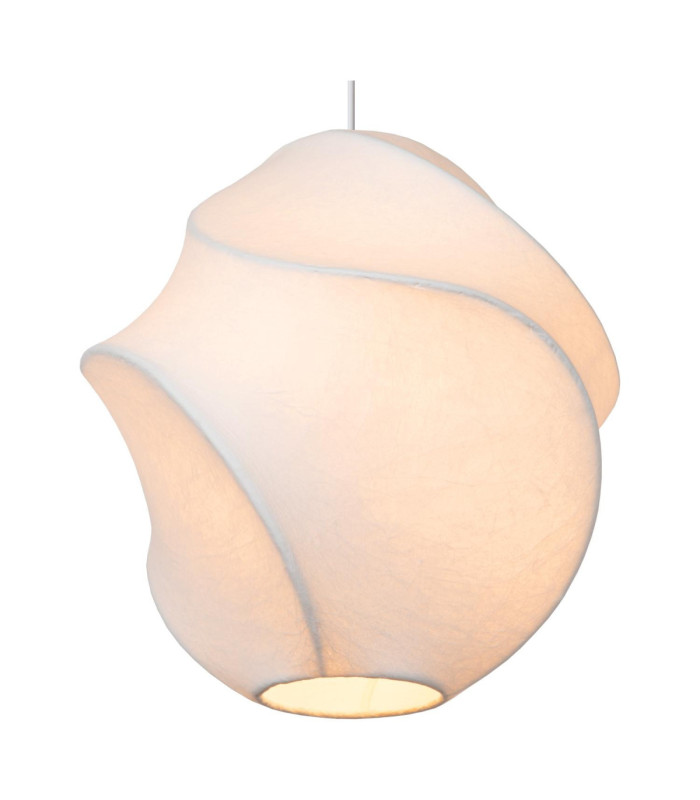 Lucide LA VAGUE - Pendant light - Ø 40 cm - 1xE27 - White - Essential-3
