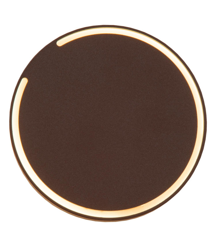 Lucide FINISTER - Wall light Indoor/Outdoor - Ø 13 cm - LED - 1x6W 2700K - IP54 - Rust Brown - Essential-1