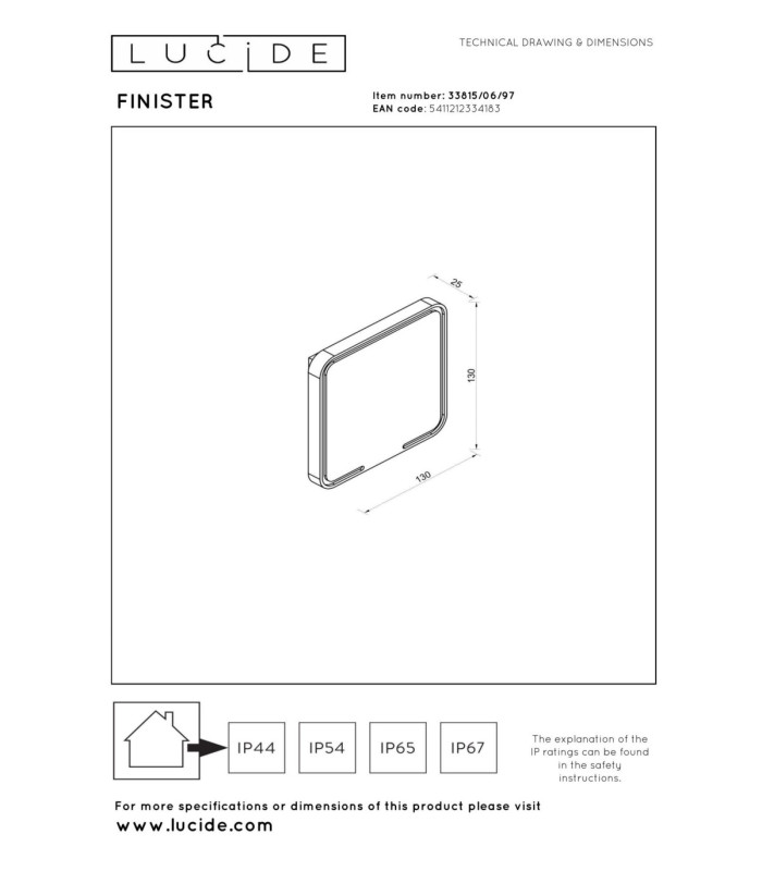 Lucide FINISTER - Wall light Indoor/Outdoor - LED - 1x7W 2700K - IP54 - Rust Brown - Essential-5
