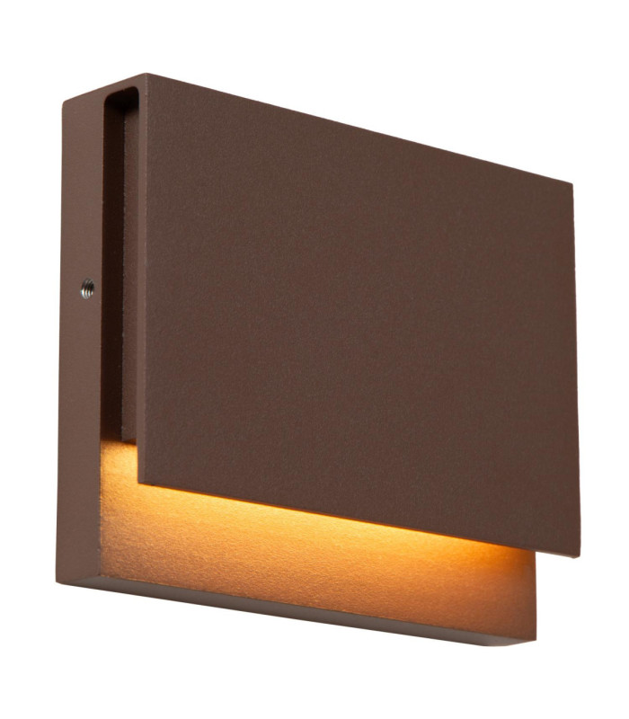 Lucide LOMAR - Wall light Indoor/Outdoor - LED - 1x6W 2700K - IP54 - Rust Brown - Essential-1