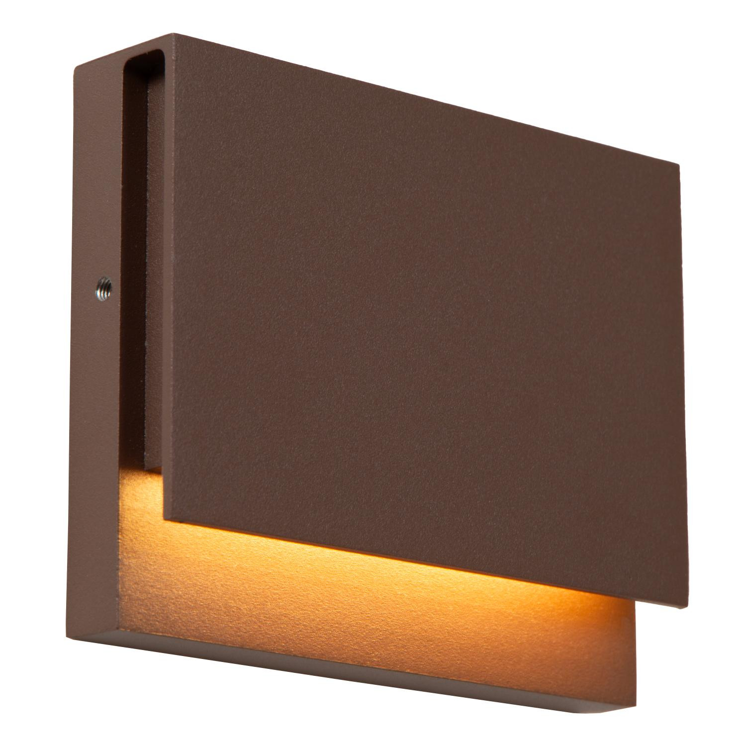Lucide LOMAR - Wall light Outdoor - LED - 1x6W 2700K - IP54 - Rust Brown
