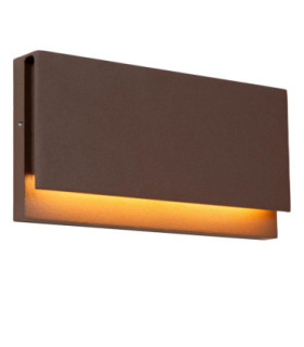 Lucide LOMAR - Wall light Indoor/Outdoor - LED - 1x10W 2700K - IP54 - Rust Brown - Essential-1