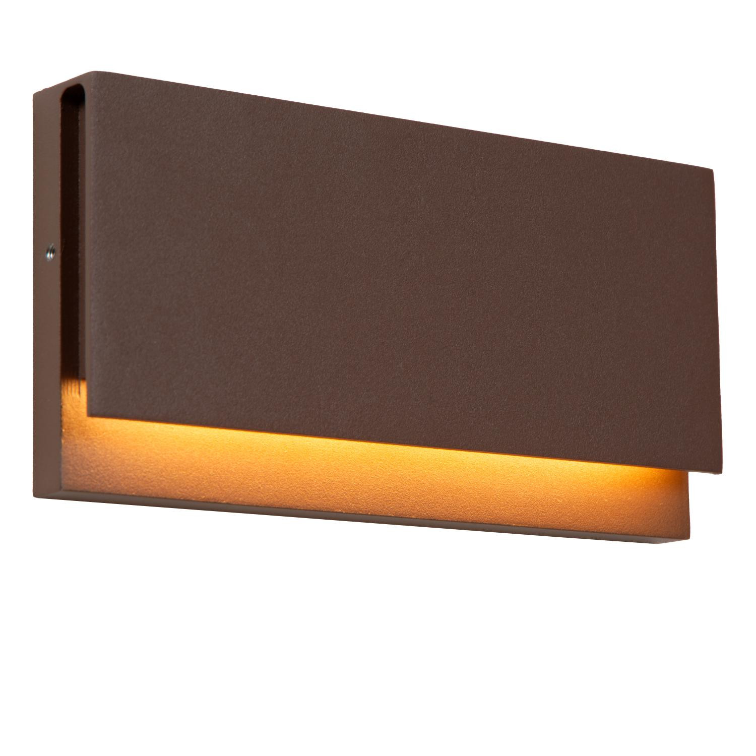 Lucide LOMAR - Wall light Outdoor - LED - 1x10W 2700K - IP54 - Rust Brown
