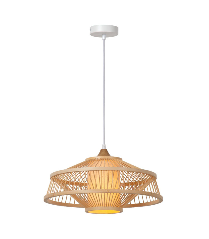 Lucide GAETANO - Pendant light - Ø 40 cm - 1xE27 - Natural - Essential-1