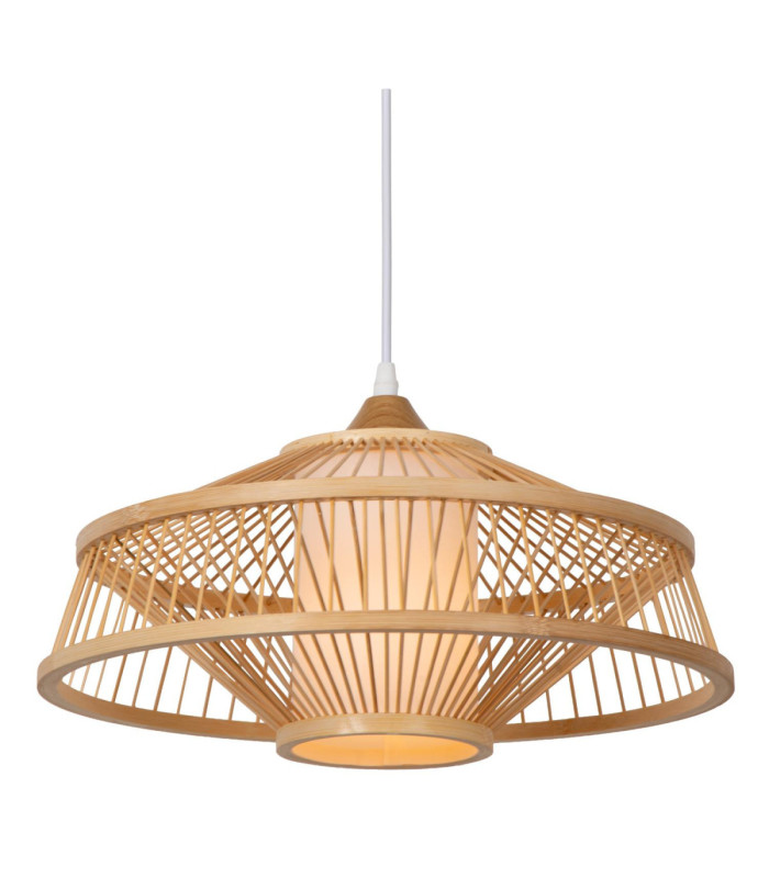 Lucide GAETANO - Pendant light - Ø 40 cm - 1xE27 - Natural - Essential-3
