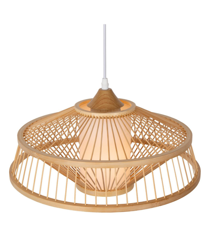 Lucide GAETANO - Pendant light - Ø 40 cm - 1xE27 - Natural - Essential-4
