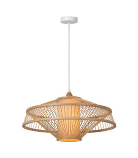 Lucide GAETANO - Pendant light - Ø 50 cm - 1xE27 - Natural - Essential-1
