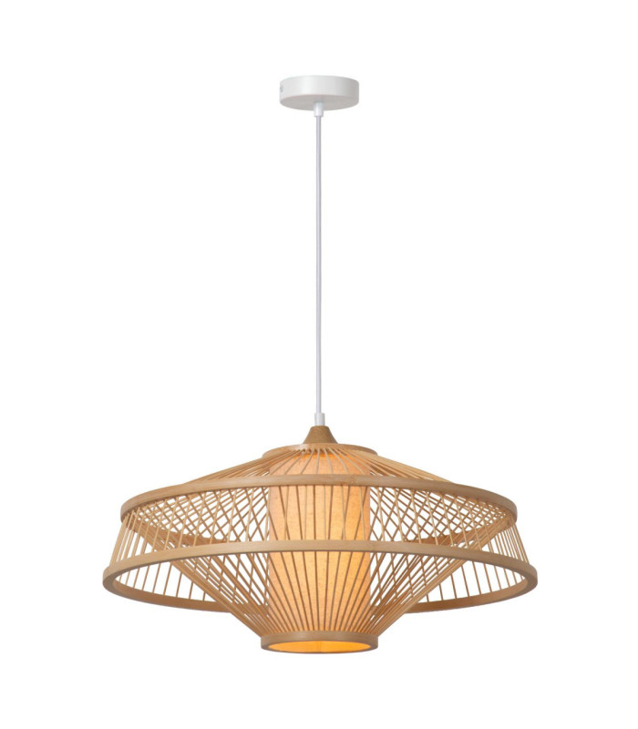 Lucide GAETANO - Pendant light - Ø 50 cm - 1xE27 - Natural - Essential-1