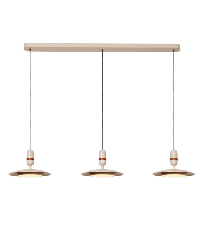 Lucide JOSEFINE - Pendant light - LED Dim. - CCT - 3x11W 2200K/3000K - Cream - Vibes-1