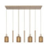 Lucide LAMBRES - Pendant light - 6xE27 - Taupe-1