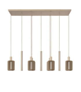 Lucide LAMBRES - Pendant light - 6xE27 - Taupe-2