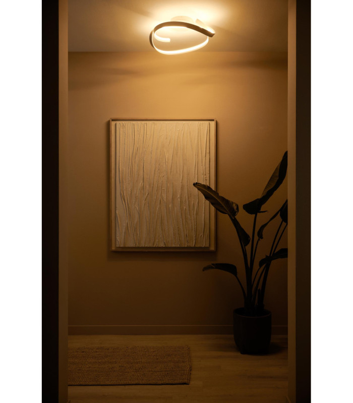 Lucide MENUET - Flush ceiling light - Ø 60 cm - LED Dim. - CCT - 1x46W 2200K/3000K - Taupe - Premium-4