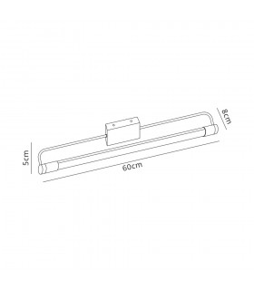 LED 1 x 14W Chrome Bathroom Wall Lamp Large 1 Light 4000K IP44 3yr Warranty - 2