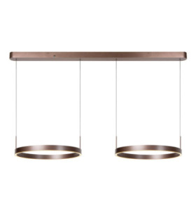 Lucide LIANE - Pendant light - LED Dim. - CCT - 2x45W 2700K/4000K - Rust Brown - Vibes-1