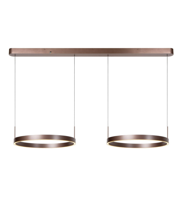 Lucide LIANE - Pendant light - LED Dim. - CCT - 2x45W 2700K/4000K - Rust Brown - Vibes-1