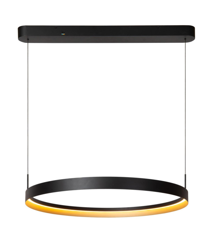 Lucide RADIANT - Pendant light - LED Dim. - CCT - 1x60W 2200K/4000K - Black - Vibes-1
