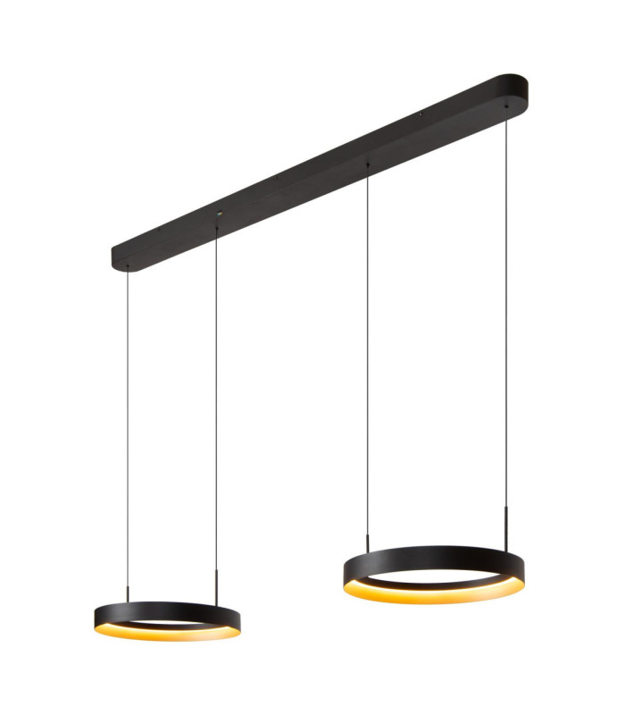 Lucide RADIANT - Pendant light - LED Dim. - CCT - 2x38W 2200K/3000K - Black - Vibes-6