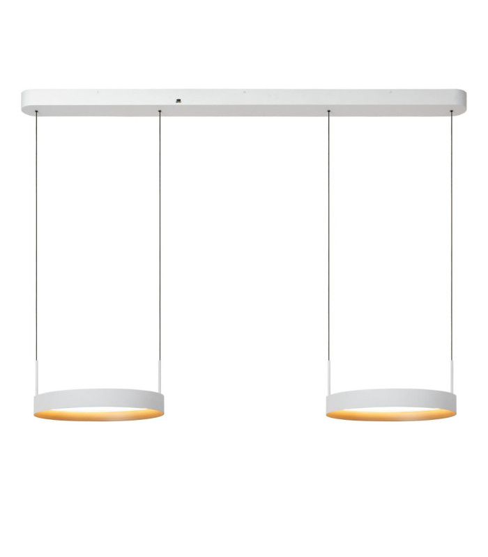 Lucide RADIANT - Pendant light - LED Dim. - CCT - 2x38W 2200K/3000K - White - Vibes-1