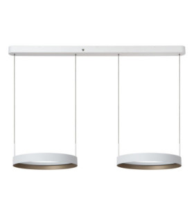 Lucide RADIANT - Pendant light - LED Dim. - CCT - 2x38W 2200K/3000K - White - Vibes-2