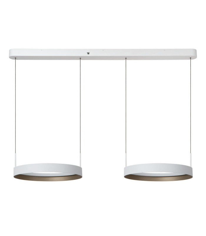 Lucide RADIANT - Pendant light - LED Dim. - CCT - 2x38W 2200K/3000K - White - Vibes-2