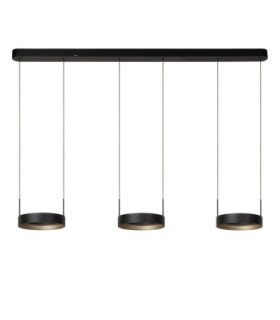 Lucide RADIANT - Pendant light - LED Dim. - CCT - 3x18.6W 2200K/3000K - Black - Vibes-2